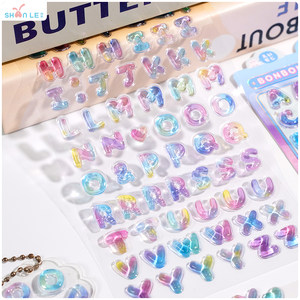 
Colorful letter stickers 3D three-dimensional relief uppercase English letters diy decoration children's educational reward stickers