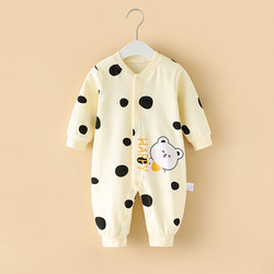 Baby Clothes, Pure Cotton, Spring and Autumn Clothing, Male and Female Babies, Early Autumn, 6-Month-Old Children, One-Piece Romper, Stylish Crawling Clothes