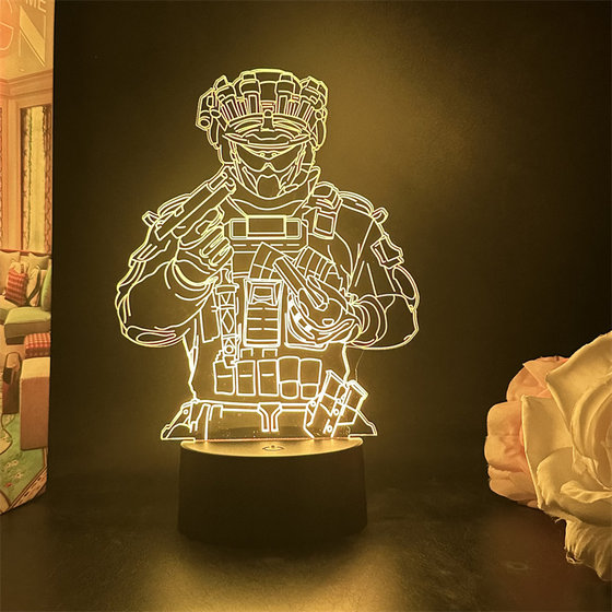 
Spot Delta Action Game Figure Peripheral Model Student Desk Decoration Scenery Ornaments Gift Night Light