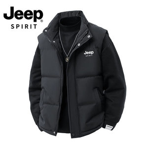
JEEP Jeep C Couple Vest Men's 2025 Autumn and Winter Down Cotton Youth Vest Vest Jacket Women