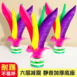 Shuttlecock for Children and Elementary School Students, Competition-Specific Sports Shuttlecock, Durable and Kickable, Feather Shuttlecock for Adults, Fitness Shuttlecock, Chicken Feather Shuttlecock