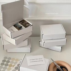 White Airplane-Shaped Box, Thickened Packaging, High Aesthetic Value, Instagram-Style Album, Corrugated Cardboard Shipping Box, Factory Wholesale