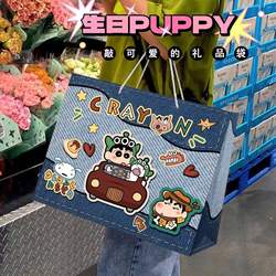 New Cute and Creative Cartoon Hand-Painted Tote Bag, Convenient Birthday Gift Kraft Paper Bag, Exquisite Paper Bag