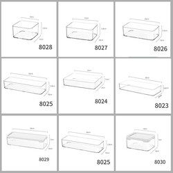 Desktop Storage Box, Transparent Acrylic Box, Stackable Kitchen Snack Storage Basket, Cosmetics and Facial Mask Organizer Box