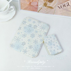 Mirror Folding Makeup Mirror Ins Style Ice Blue Snowflake Home Desktop Student Dormitory Square Dressing Mirror Girly Style