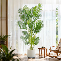Artificial Green Plant, Fake Potted Plant, Living Room Tree, Large Phoenix Tail Bamboo, Indoor Decoration, Artificial Plant Flower Ornament