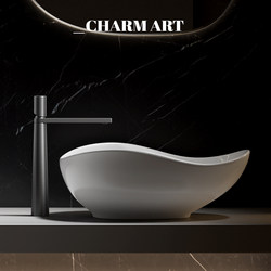 German High-End Ceramic Countertop Basin, Artistic Basin, Hotel Washbasin, Deep Washbasin, Creative Design