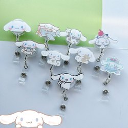 Cinnamon Dog Nurse Badge Nurse Id Retractable Buckle Easy-Pull Buckle Lanyard Card Holder Student Doctor Work Stretchable