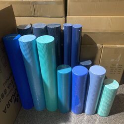 Extended 90cm Solid Foam Roller for Yoga Beginners, Professional Massage, Fitness, Muscle Relaxation, with Slight Imperfections