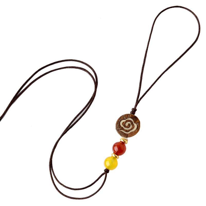 Mobile phone lanyard short hand-woven keychain semi-finished