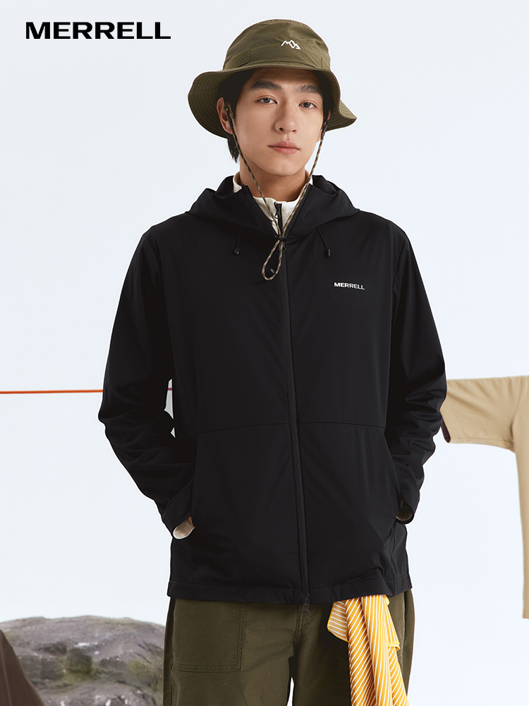Merrell ソフトシェルジャケット - 防風アウトドアスポーツトップス