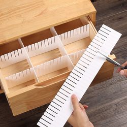 Drawer Organizer Divider Board, Plastic Partition Board, Free Combination, Underwear and Socks Storage Box, Compartment Organizer