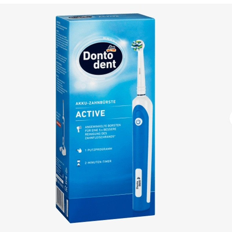독일 오리지널 DM 슈퍼마켓 DONTODENT 전동 칫솔 유도 충전 구강 청소용 오리지널 칫솔모 -