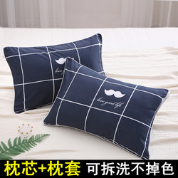 Pillow with Pillowcase, Single Cervical Spine Support, Aids Sleep, Home Use, Double Low Pillow Core, Thin Nap Pillow, Small Size, Cute, for Boys and Girls