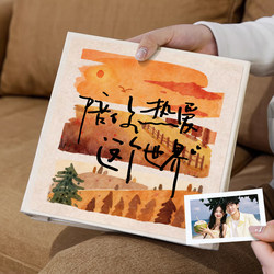 DIY Laminated Photo Album Self-Adhesive Memory Album Photo Storage 4/5/6 Inch 3inch Polaroids Couple Love Photo Album