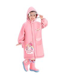 Zhengyu thickened raincoat for girls and children with large school bag