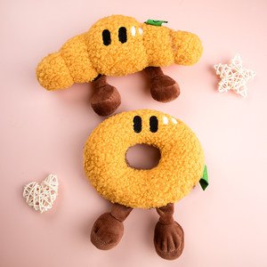 
Pet toast bread plush toys sound paper chewing and grinding teeth to relieve boredom cats and dogs cute companionship toys