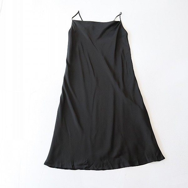 New summer women's mid-length suspender dress imitation silk loose bottoming home nightgown C4M
