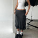 DARLINGAGA French retro fashion polka dot mesh skirt women's casual simple and versatile hip-covered midi skirt
