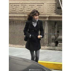 
[Cambridge Notes] 100 wool detachable (two wear) blogger ran's same style 600g dress coat