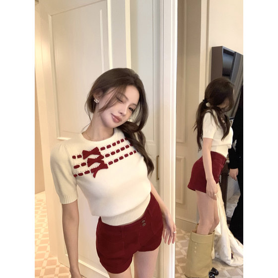 
[Antique Alice] 'Handmade' limited series romantic party sheep sweater/corduroy shorts