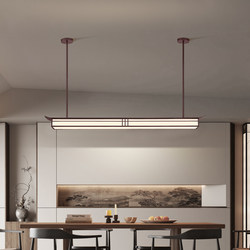 Song's Aesthetic Tea Room Chandelier Chinese Style Restaurant Linear Designer Minimalist Zen Study Tea Table Lamp