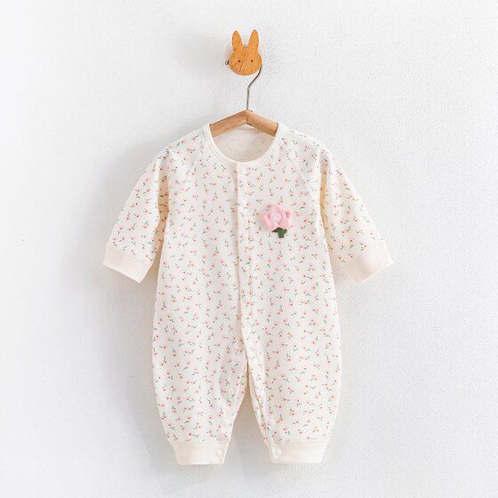 
0-1 years old new born baby jumpsuit for all seasons spring and autumn new pure cotton baby clothes boneless rompers