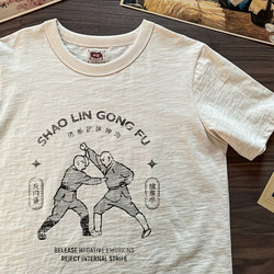 Xie Xianshen Summer National Trend Retro Fun Illustration Zen Style Body Protection Old-Fashioned Cotton T-Shirt Short Sleeve