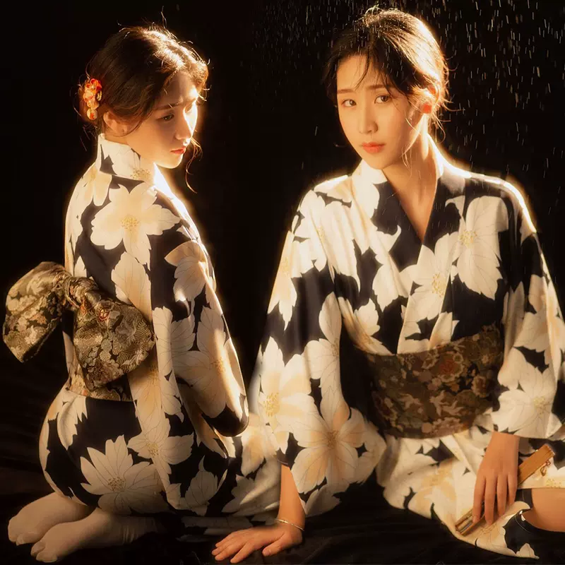 和服女正装传统女改良大百合花便穿日式和风写真神明