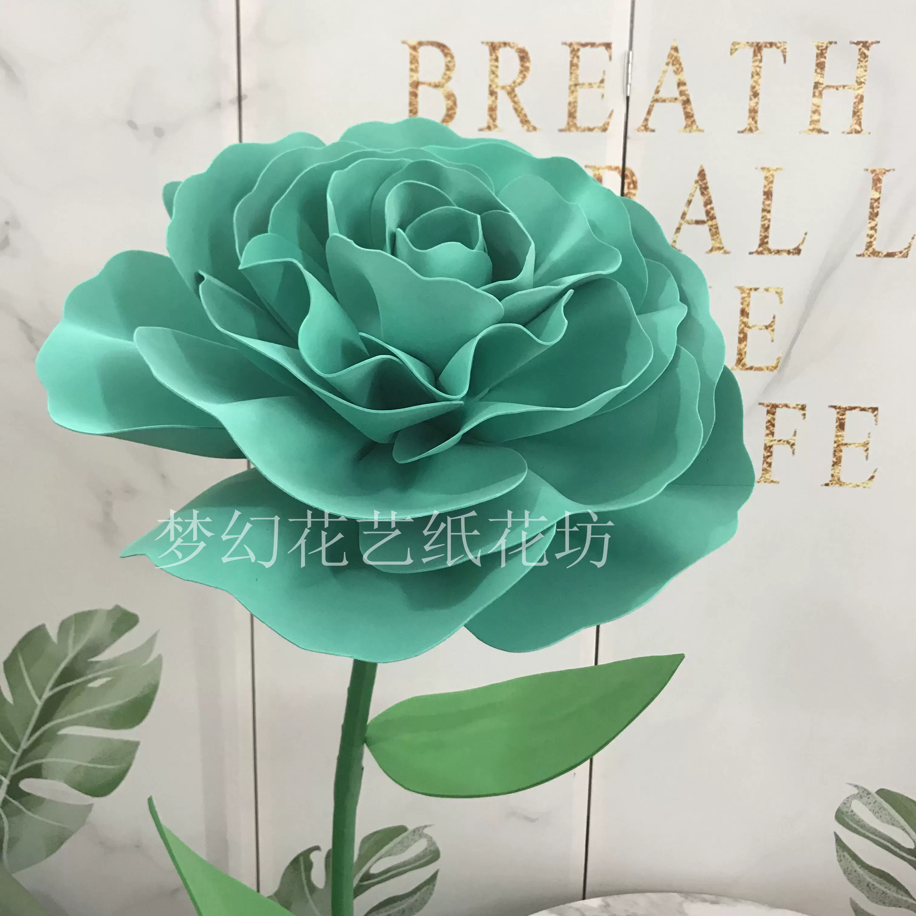 立体加杆泡沫纸花橱窗大型商场节日婚礼背景布置拍摄道具eva纸花