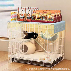 Cat Cage, Double-Layer Encrypted Indoor Home Use with Toilet, Extra Large Free Space Cat Villa, Large Cat Nest, Cat House