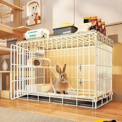 Rabbit Cage for Home Use, Indoor Rabbit Breeding Cage, Large Size, Suitable for Guinea Pigs, Pet Rabbit Nest, Rabbit Cage with Automatic Waste Cleaning