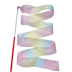 Toddler 2m Early Education Dancing Ribbon Strip Colorful Ribbon Dance Ribbon Stick Toy School Gymnastics Dance Ribbon Props