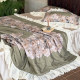 French summer retro sky summer cool quilt four-piece set washable silky thin quilt air conditioning quilt bed skirt bedding