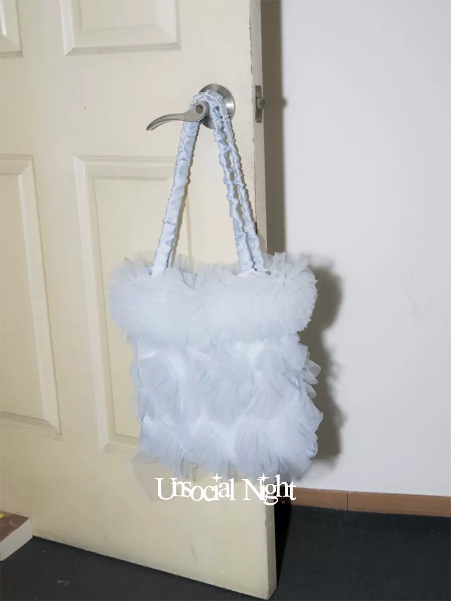 UnsocialNight「Icey」シフォンレース トートバッグ ショルダー（検索  