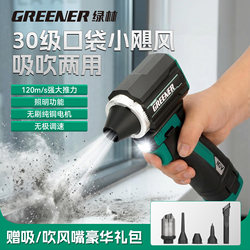 Green Forest Pocket Storm Blower Violent Turbo Fan Powerful Brushless Lithium Battery Small Dust Blower Car Wash Tool