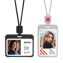 Autumn Rain Double-Sided Transparent Retractable Card Holder Employee Id Card Identification Card Retractable Badge Card Document Card Round Access Control Card