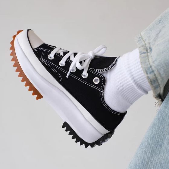 
Run Star Hike High Top Women's Shoes Canvas Meteor Thick-Soled Shoes Heightening Sneakers Men's 166800C 168816C