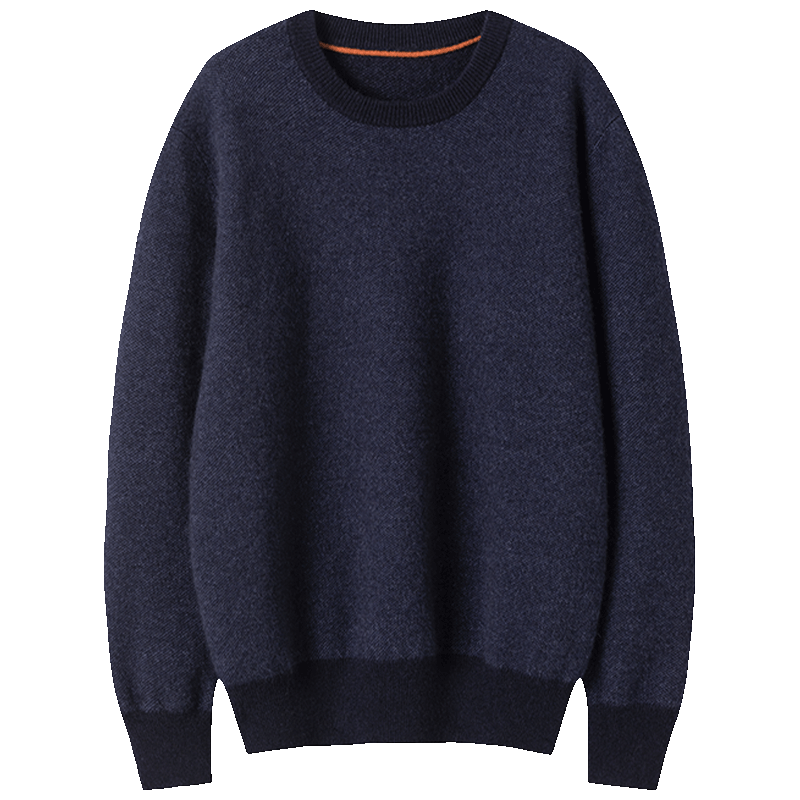 Wonderful charm ~ temperament men's round neck cashmere sweater thickened cashmere sweater knit sweater and lighten flowers