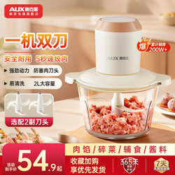 Oaks Electric Meat Grinder for Home Use, Small Automatic Meat Mincer, Multifunctional Blender and Vegetable Processor