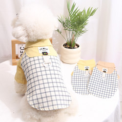 Checkered Shirt for Small Dogs, Summer Casual Cool Pet Clothing for Small Breeds Like Teddy and Bichon, Stylish Outfit