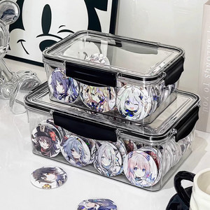 Bar storage box Yayli transparent belt cover sealing moisture -proof badge anime surrounding Guzi dust prevention display box
