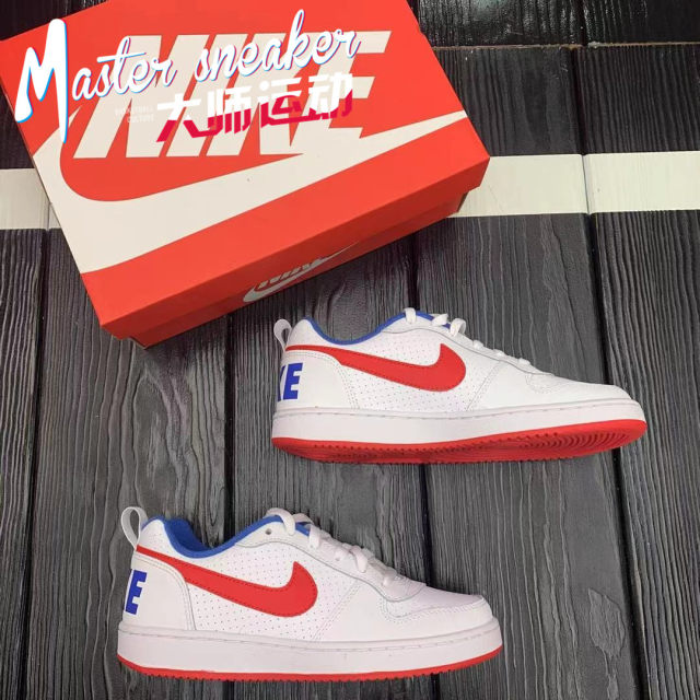 Nike COURT BOROUGH Chicago white and red women's sports and casual low-top sneakers DD8495-106