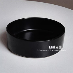 Black High-End Ceramic Tableware, Noodle Bowl, Drinking Bowl, Simple Solid Color Retro Cat Bowl, Western-Style Bowl