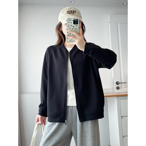 
Cuixiu large size women's fat mm design baseball uniform sweatshirt jacket 2026 new loose and slim jacket top