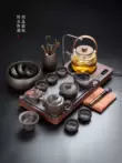 Tao Fuqi cát tím bộ trà thủy tinh gia đình ấm đun nước tự động đun sôi trà tất cả trong một khay trà bàn trà điện thông minh giá rẻ Bàn trà điện