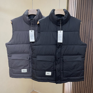 
Fashionable stand-up collar windproof warm padded vest foreign trade men's clothing factory tail goods autumn and winter casual thickened cotton vest
