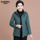 Middle -aged and elderly autumn and winter short cotton jackets female little mother, thin cotton clothes, foreign qi small cotton jacket 50 years old
