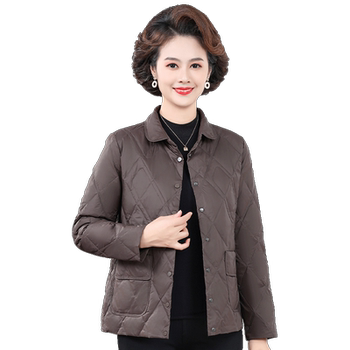 
Mom's autumn and winter light down jacket, foreign style short coat