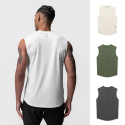 Asrv New Fitness Vest Men's Summer Sports Basketball Round Neck Vest Sleeveless Quick-Drying Breathable Training Top